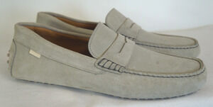 Oliver Cabell Suede Driver Loafers Men’s 10 Gray Cement Penny Driving Shoes NWOB